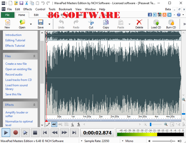 Wavepad sound editor software free. download full version